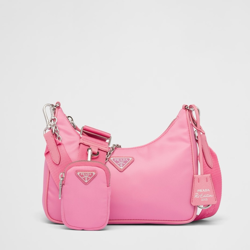 New!!! Prada Re-Edition 2005 Re-Nylon Shoulder/Crossbody Bag in Begonia Pink - Picture 3 of 16